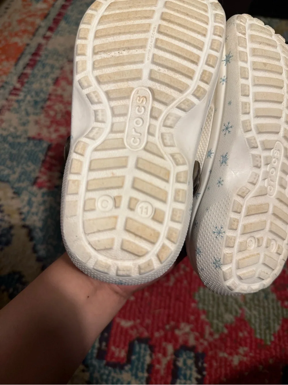 Crocs Kids White Olaf Character Clog Shoes c11